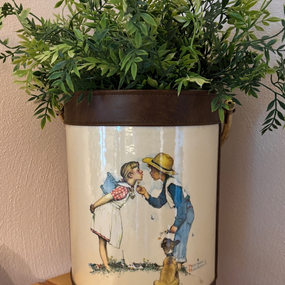 VINTAGE Norman Rockwell Ice Bucket 1970s